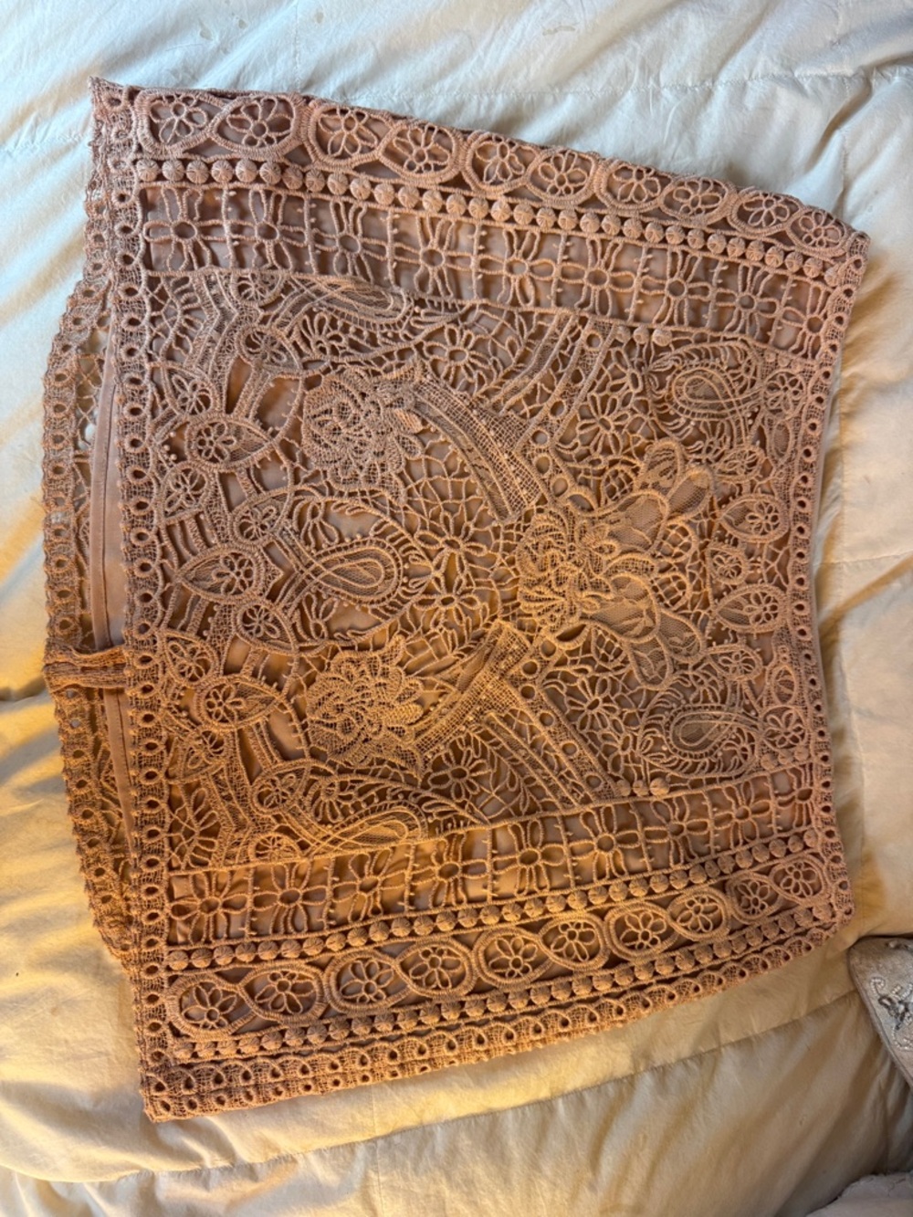Club Monaco Blush Crochet Lace Mini Skirt